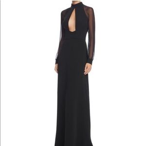 Jill Jill Stuart Black Keyhole Gown NWT sz 2